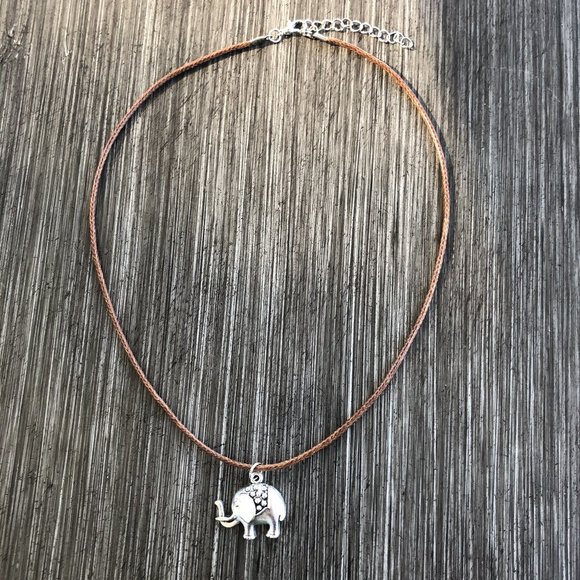 Boho Elephant Necklace - Picture 2 of 3